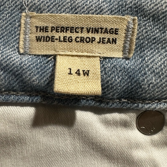 Madewell Women’s The Perfect Vintage Wide Leg Crop Jeans Size 14W (gently used) - Picture 6 of 11